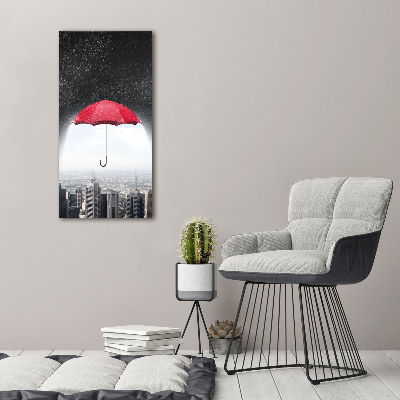 Tableau en acrylique Parapluie sur la ville