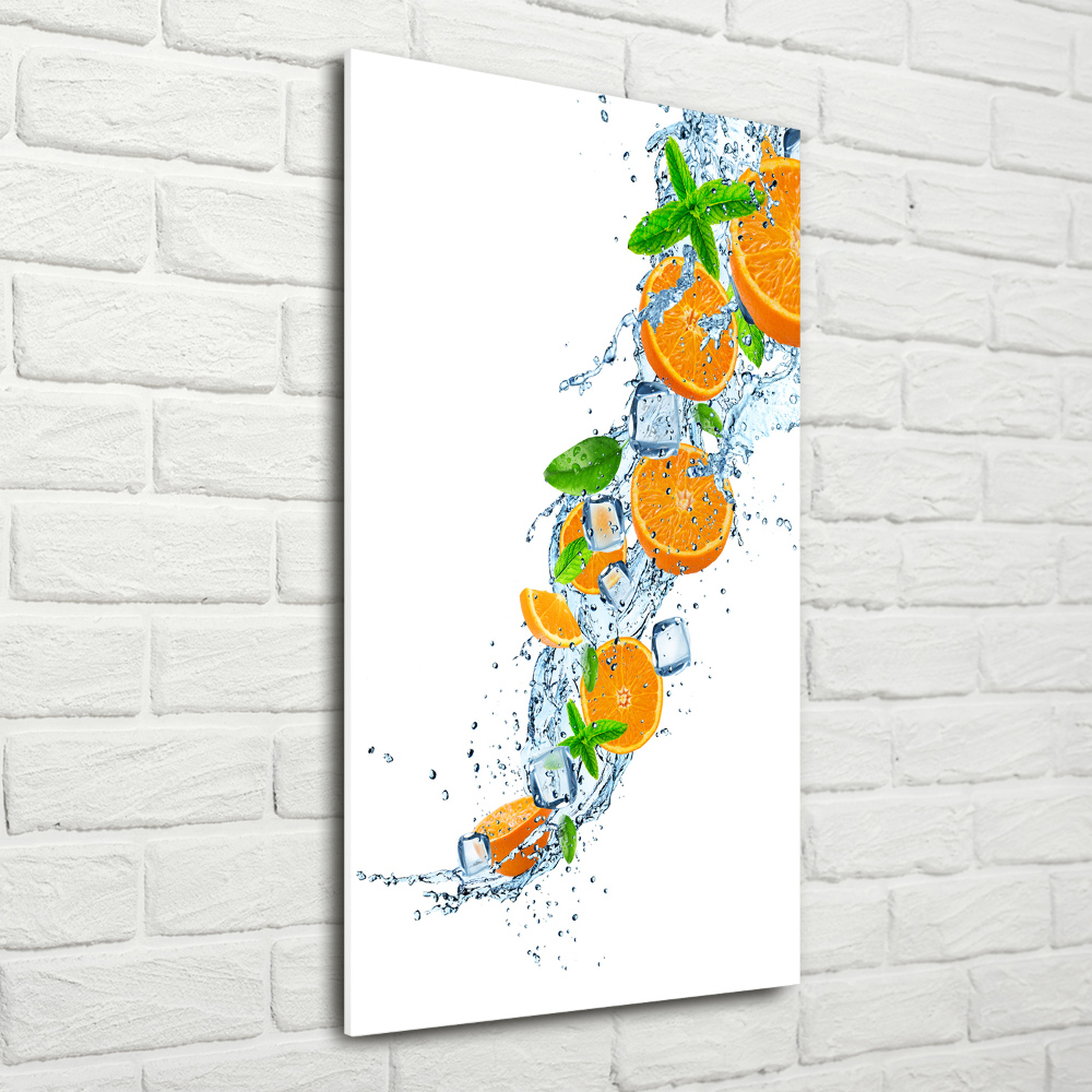 Tableau verre acrylique Oranges