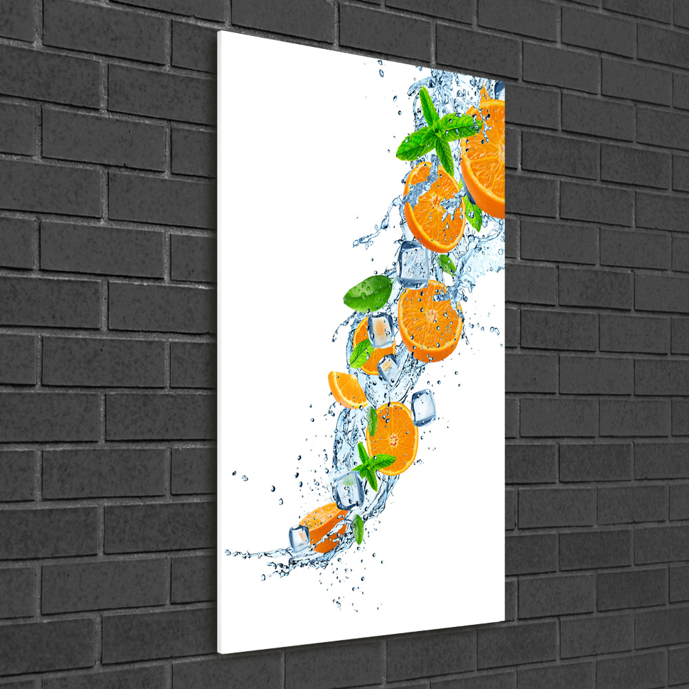 Tableau verre acrylique Oranges