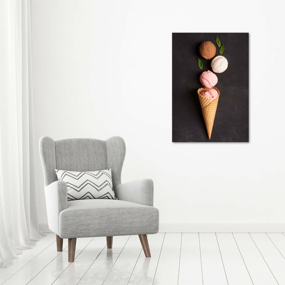 Acrylique tableau Glace en gaufrette