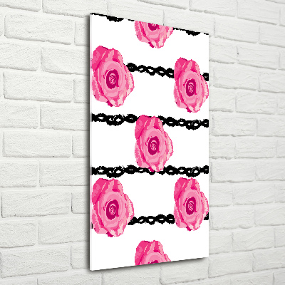 Tableau en acrylique Roses fleurs