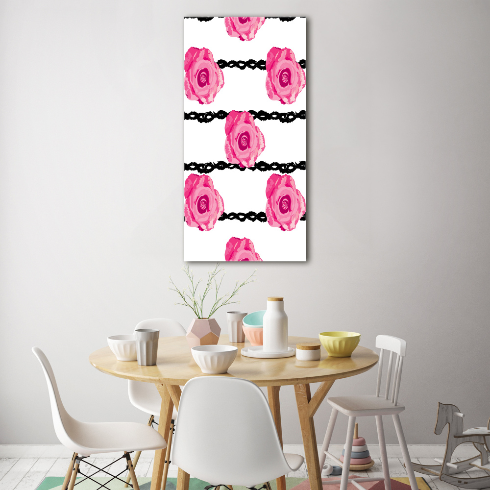 Tableau en acrylique Roses fleurs