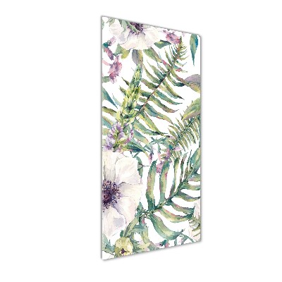 Tableau verre acrylique Feuilles tropicales