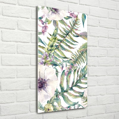 Tableau verre acrylique Feuilles tropicales