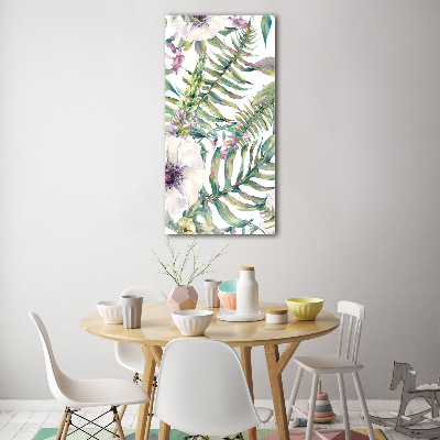 Tableau verre acrylique Feuilles tropicales