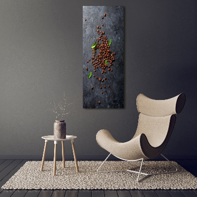 Acrylique tableau Grains de café noir