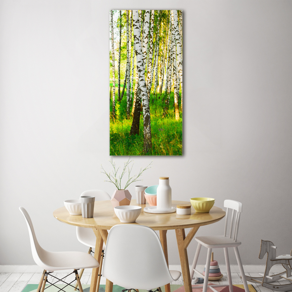 Tableau en acrylique Forêt de bouleaux