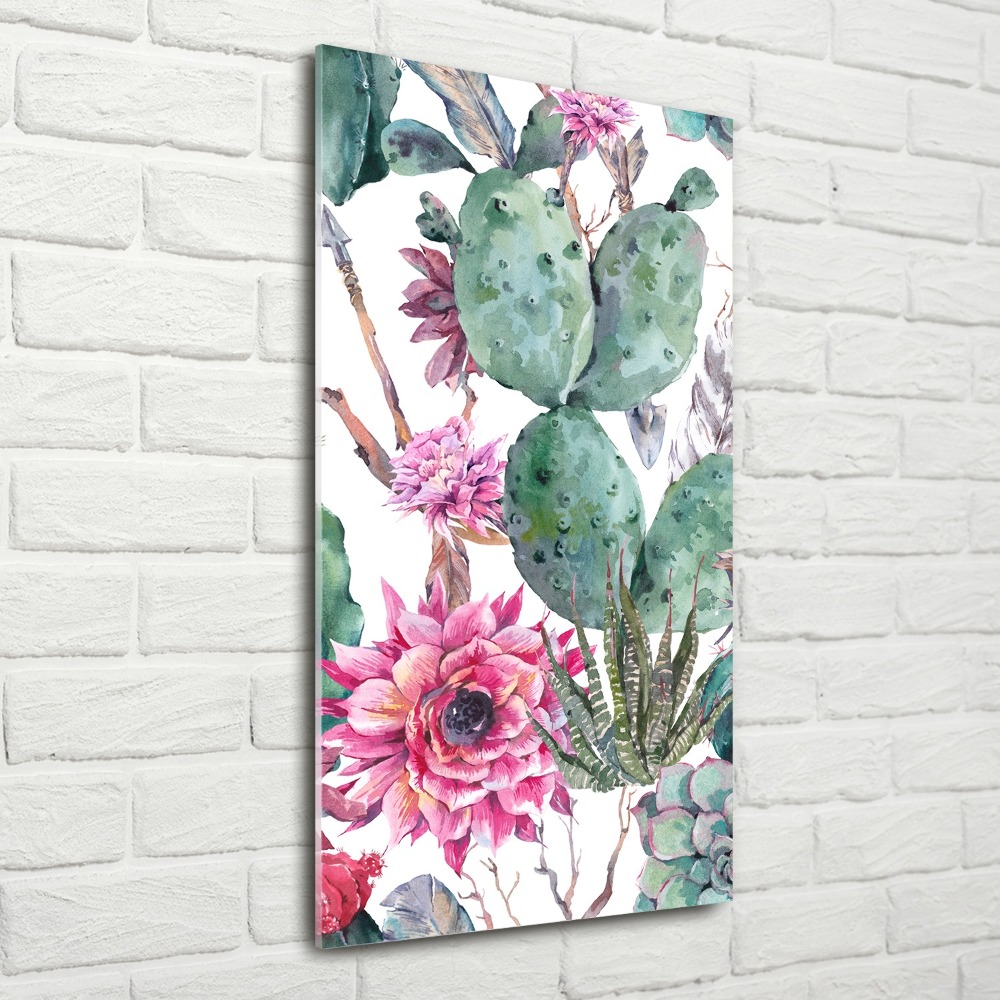 Tableau sur verre acrylique Cacti