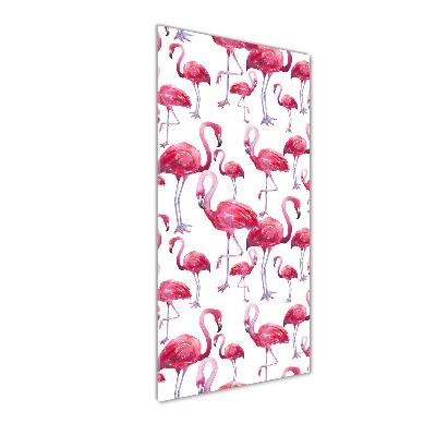 Tableau verre acrylique Flamants