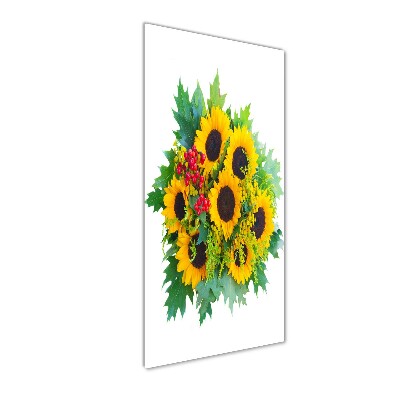 Tableau verre acrylique Bouquet de tournesols