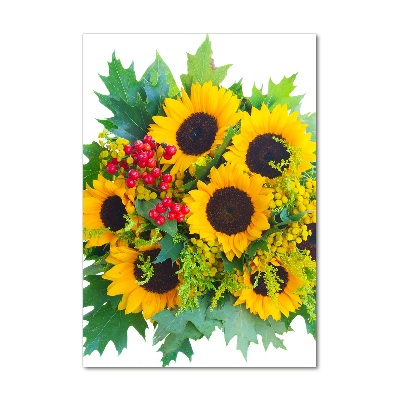 Tableau verre acrylique Bouquet de tournesols