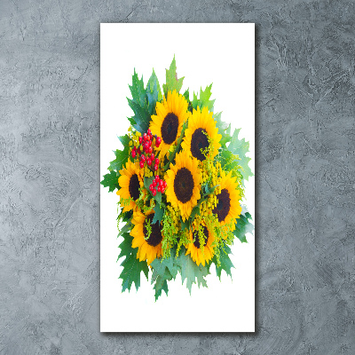 Tableau verre acrylique Bouquet de tournesols