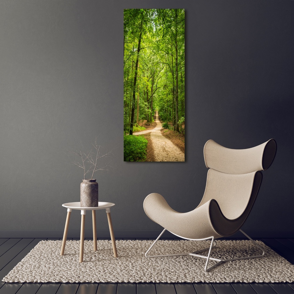 Tableau sur verre acrylique Chemin dans la forêt