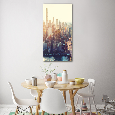 Tableau sur verre acrylique New York vue à vol d'oiseau