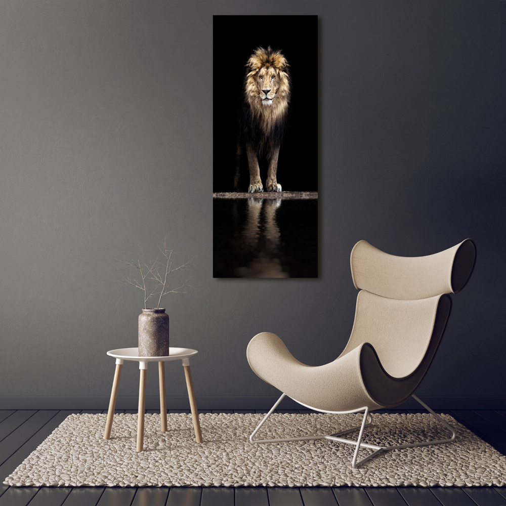 Tableau en acrylique Portrait d'un lion