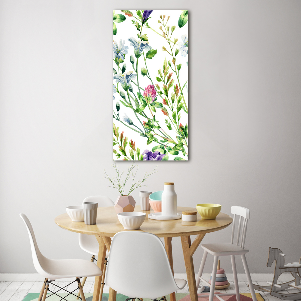 Tableau sur verre acrylique Les fleurs des champs