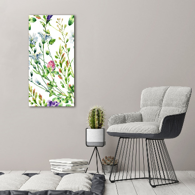 Tableau sur verre acrylique Les fleurs des champs