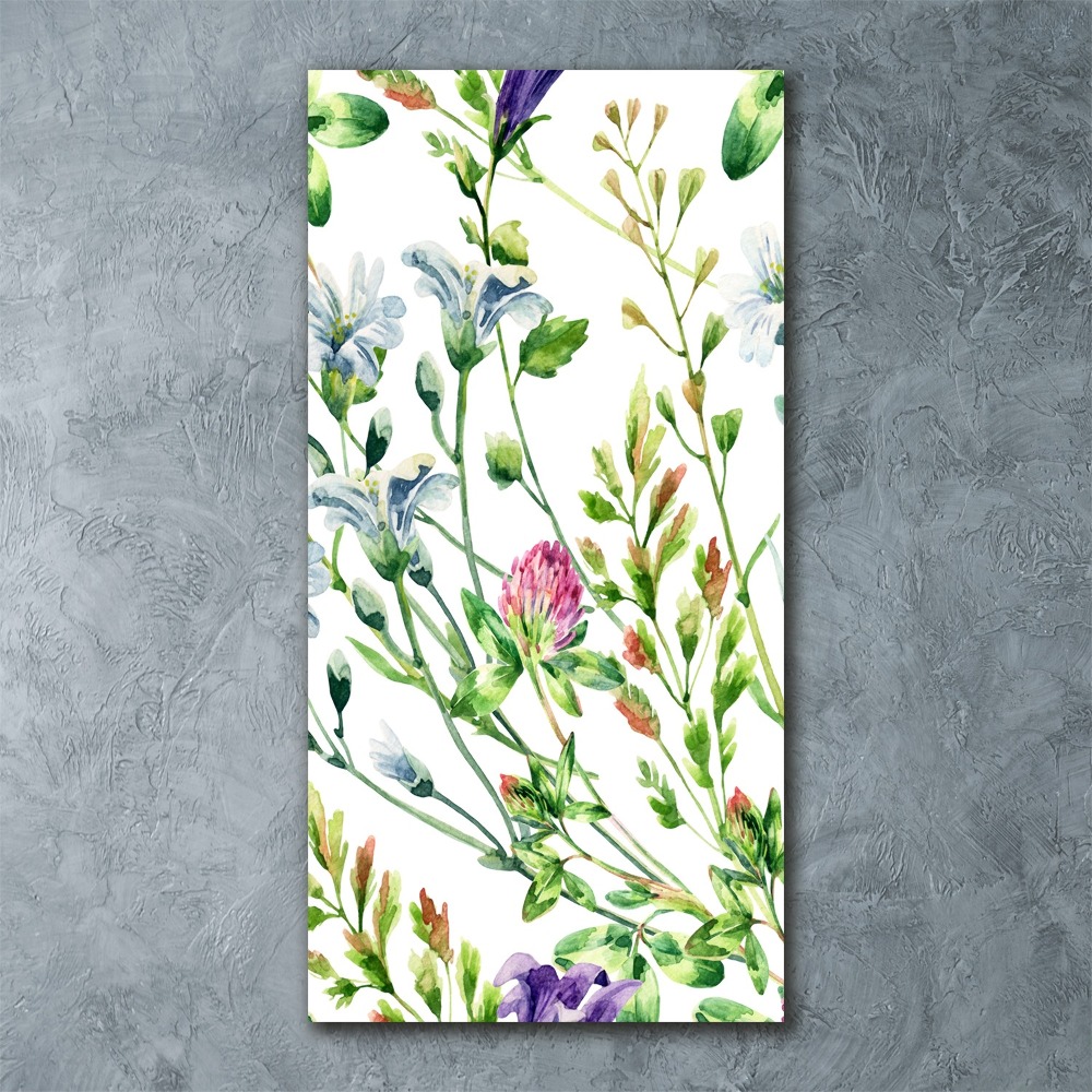 Tableau sur verre acrylique Les fleurs des champs