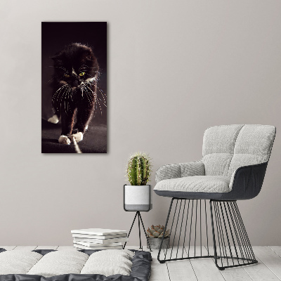 Tableau acrylique Chat noir