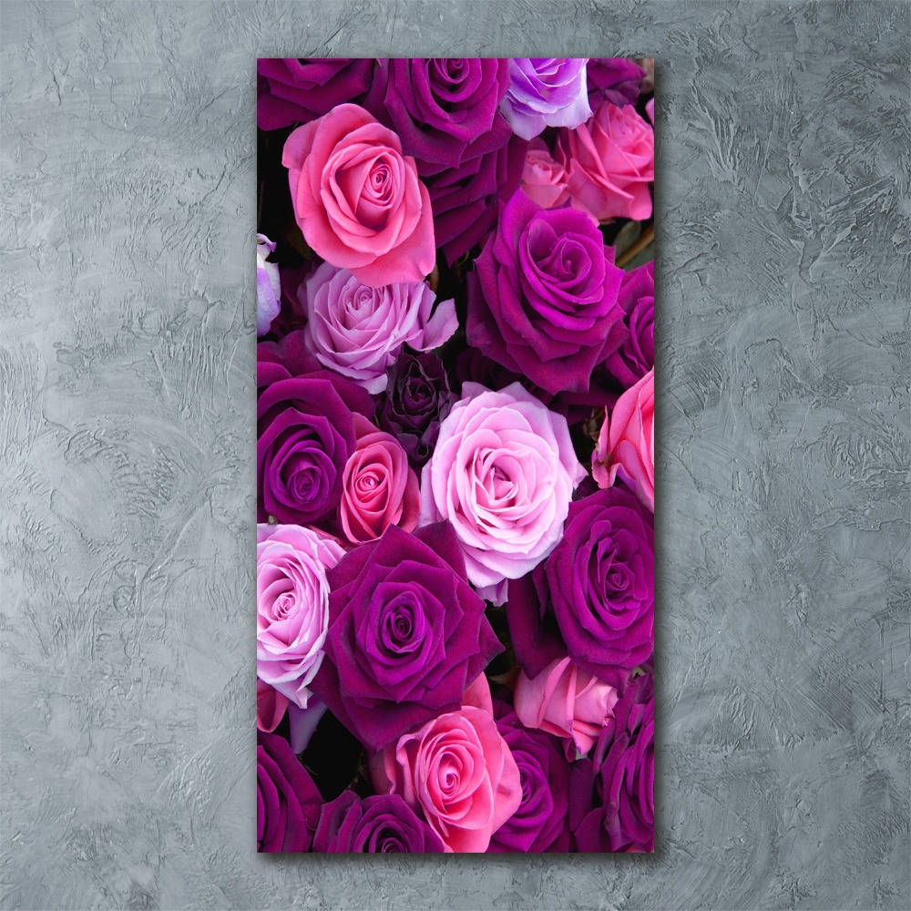 Tableau acrylique Roses roses