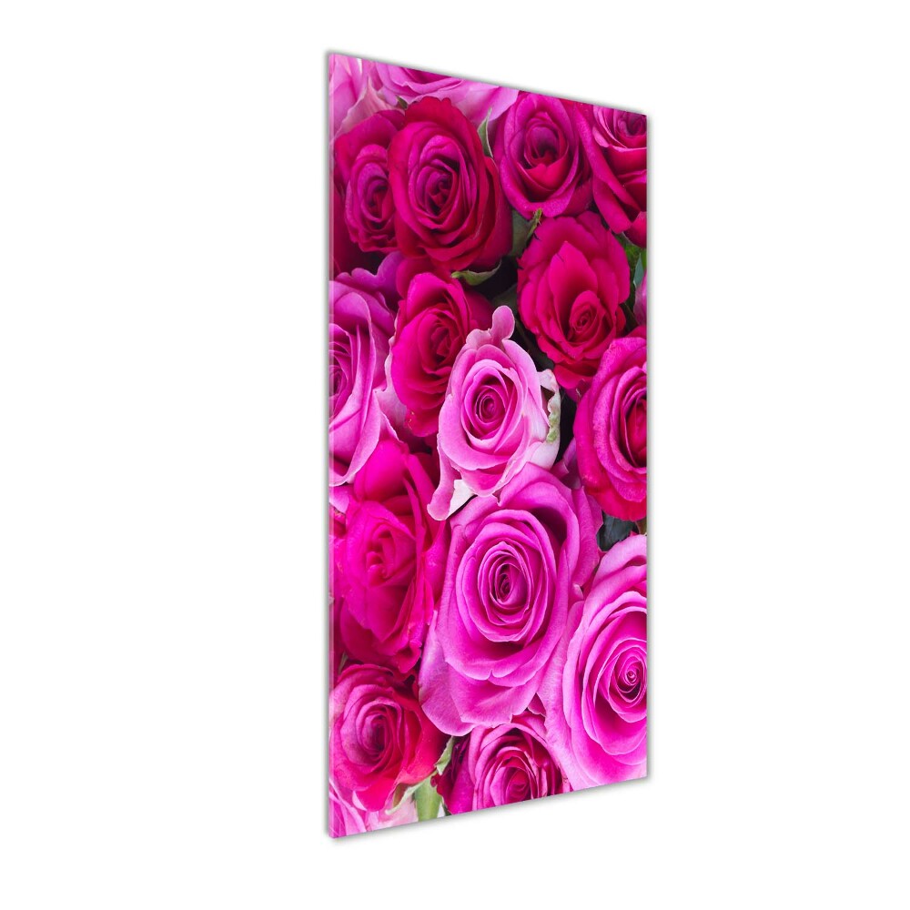 Acrylique tableau Roses roses