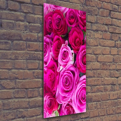 Acrylique tableau Roses roses