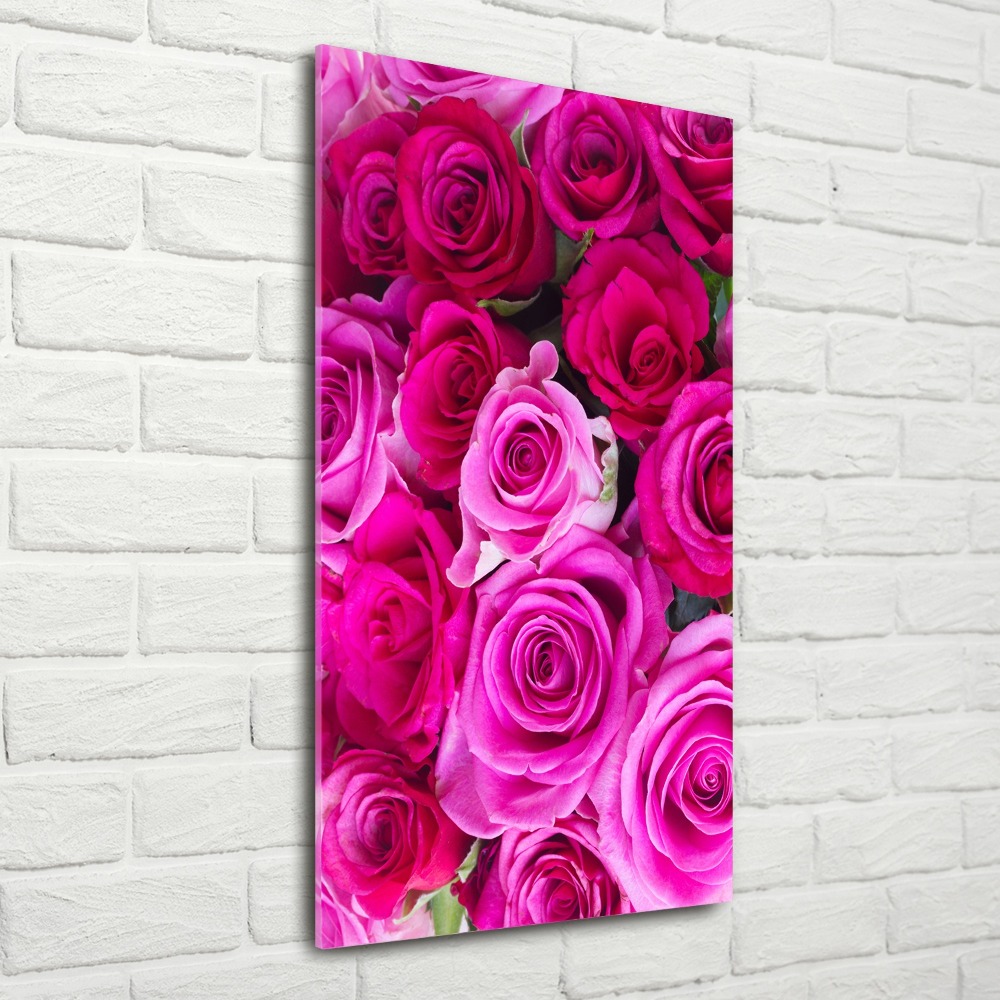 Acrylique tableau Roses roses