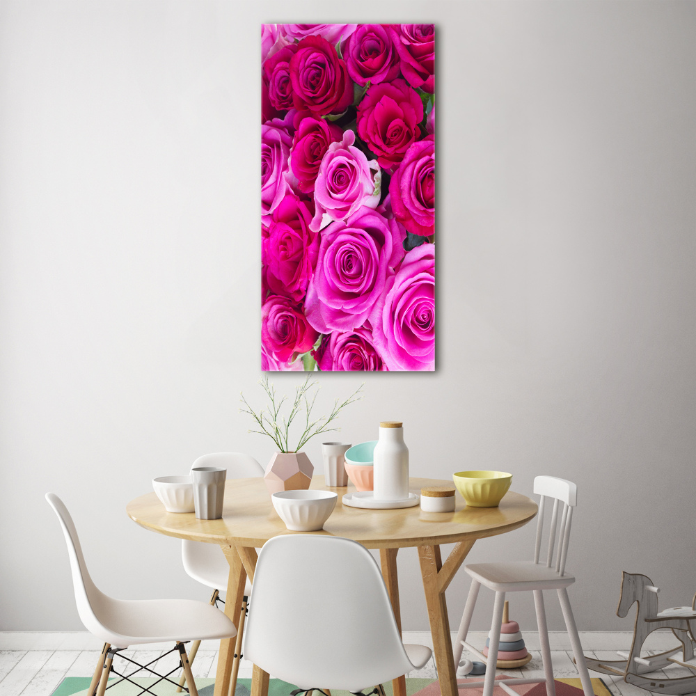 Acrylique tableau Roses roses