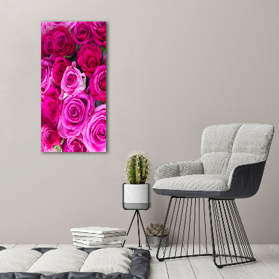 Acrylique tableau Roses roses