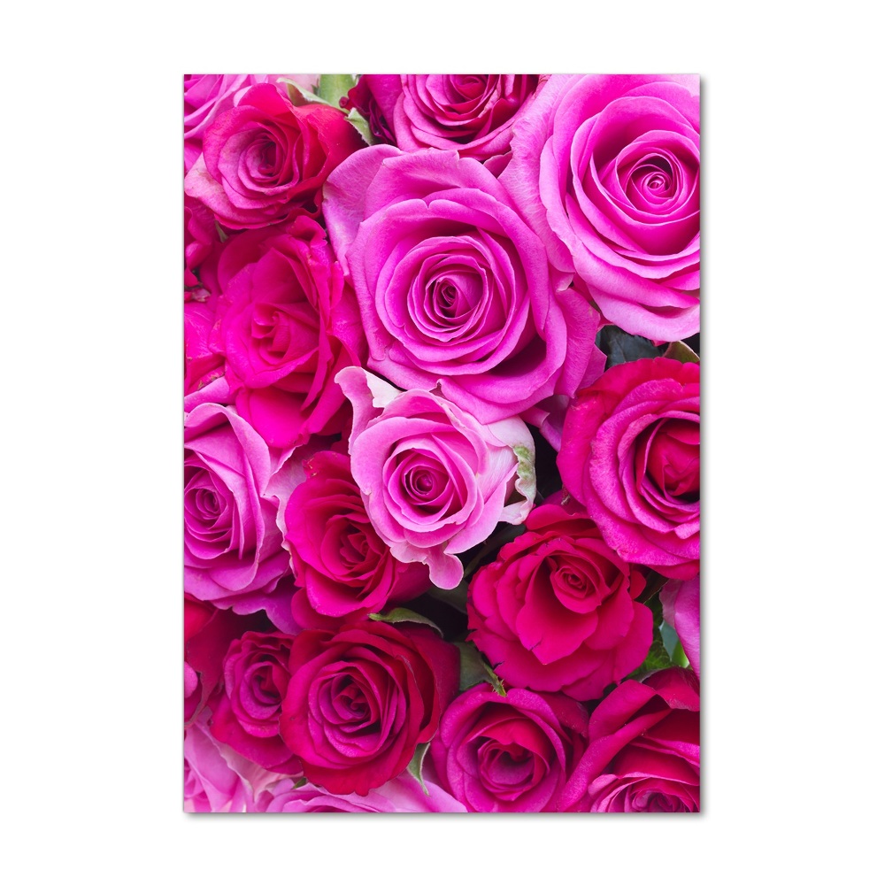 Acrylique tableau Roses roses