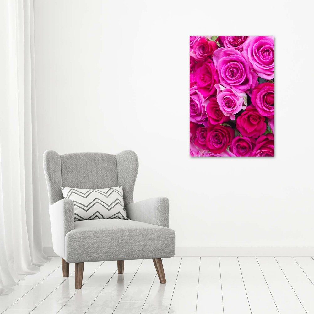 Acrylique tableau Roses roses