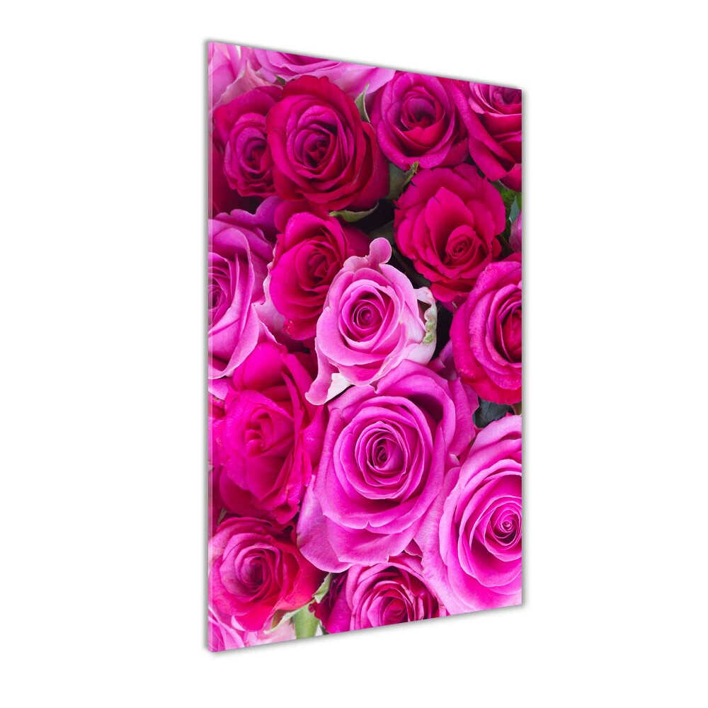 Acrylique tableau Roses roses