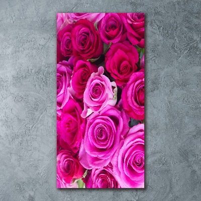 Acrylique tableau Roses roses