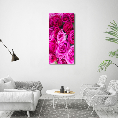 Acrylique tableau Roses roses