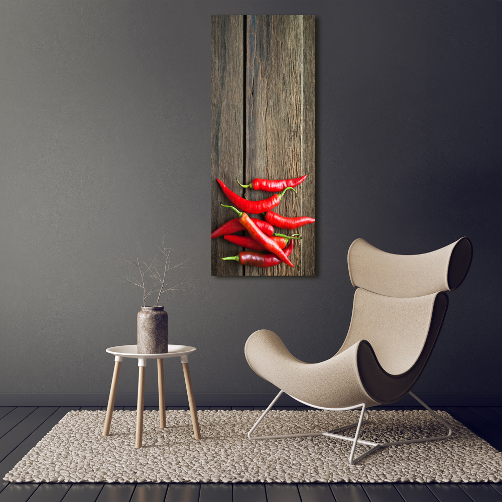 Tableau en acrylique Piments chilli