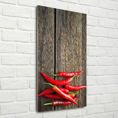 Tableau en acrylique Piments chilli