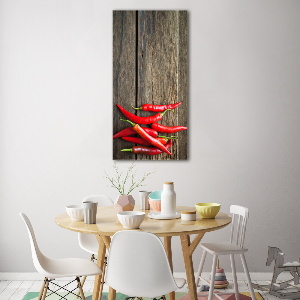 Tableau en acrylique Piments chilli