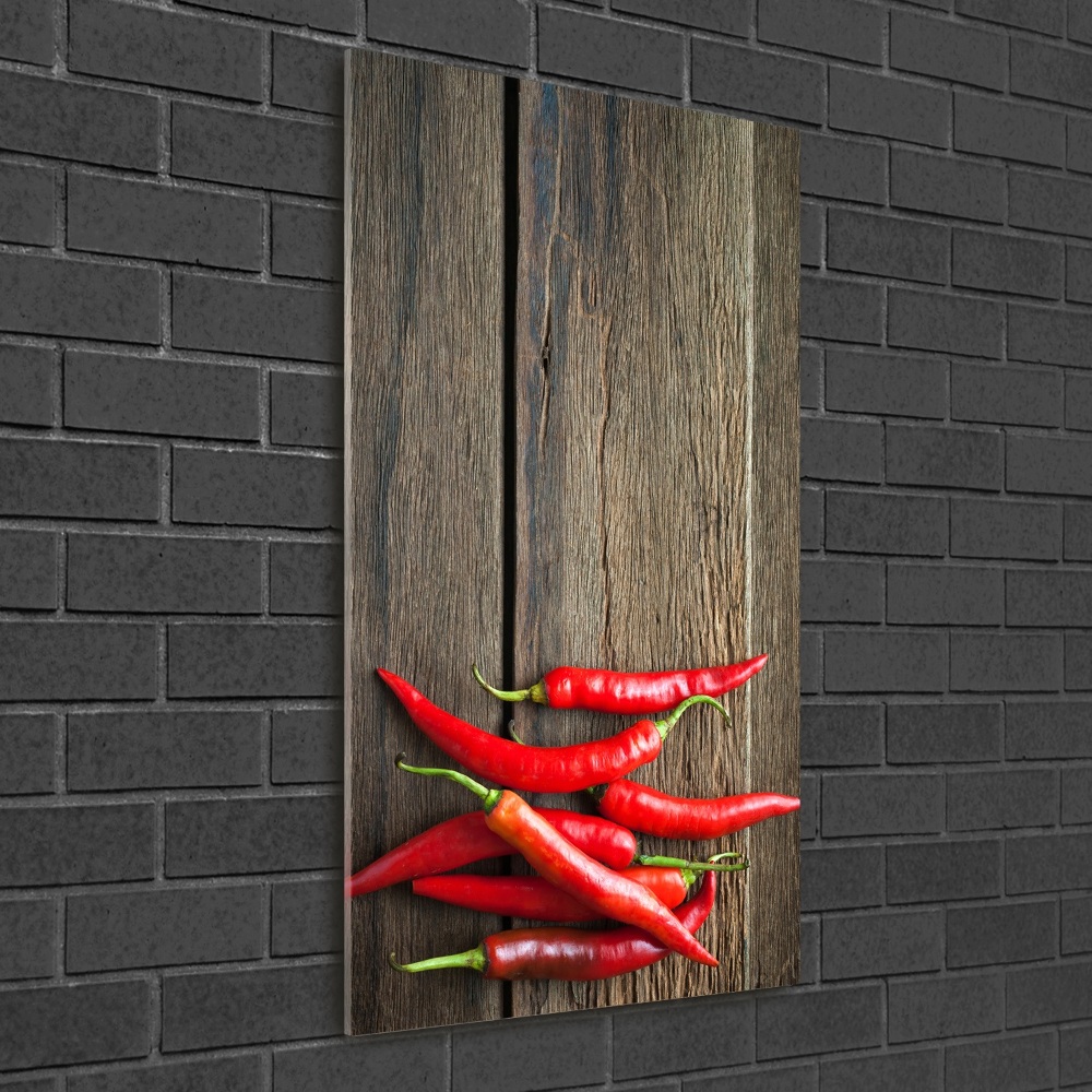 Tableau en acrylique Piments chilli