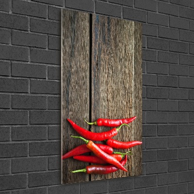 Tableau en acrylique Piments chilli