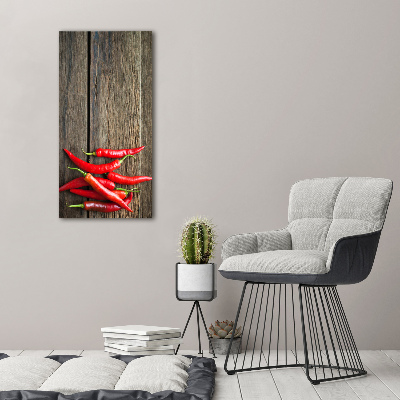 Tableau en acrylique Piments chilli