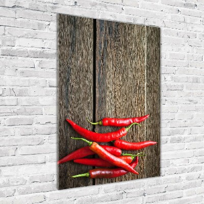 Tableau en acrylique Piments chilli