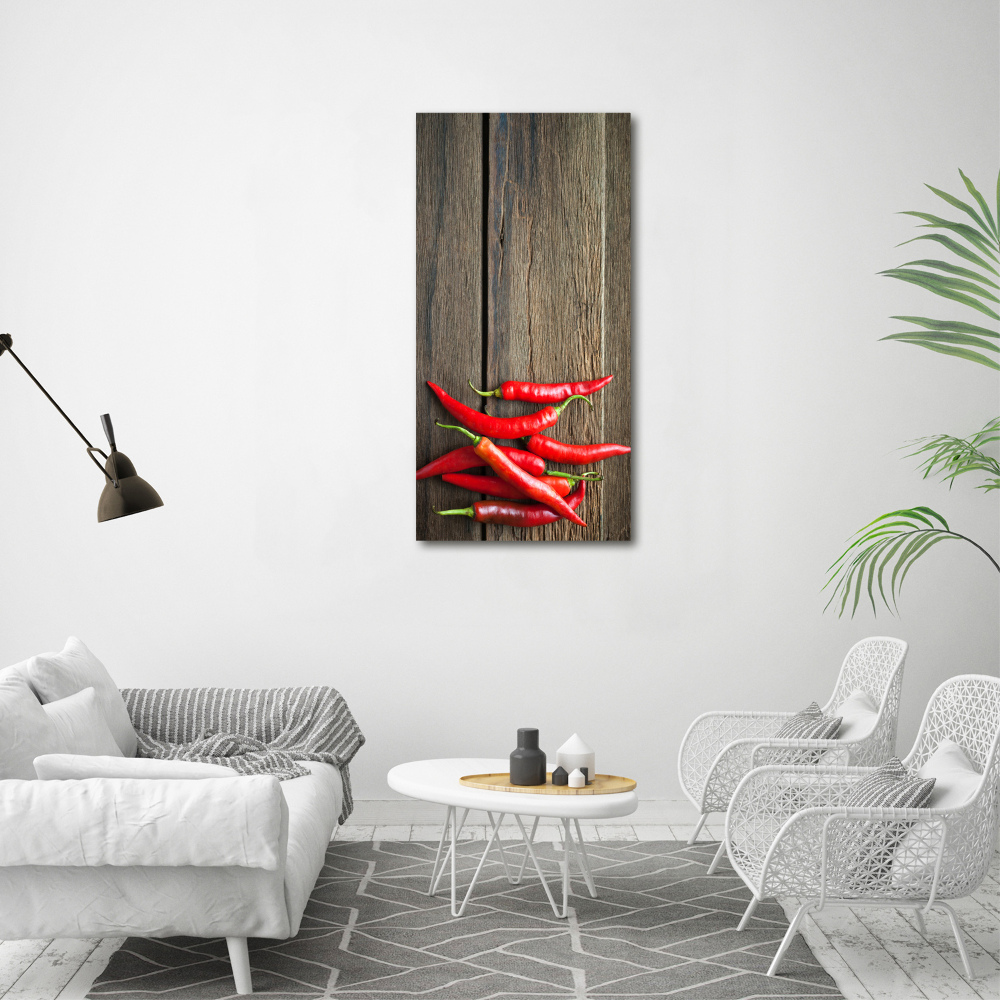 Tableau en acrylique Piments chilli