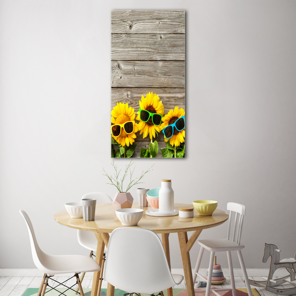 Tableau sur verre acrylique Verres de tournesol