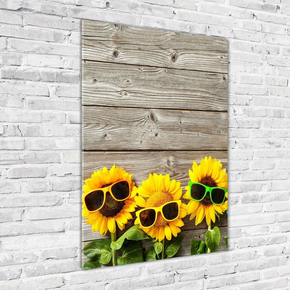 Tableau sur verre acrylique Verres de tournesol