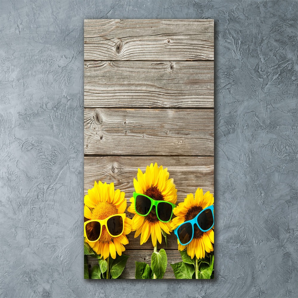 Tableau sur verre acrylique Verres de tournesol