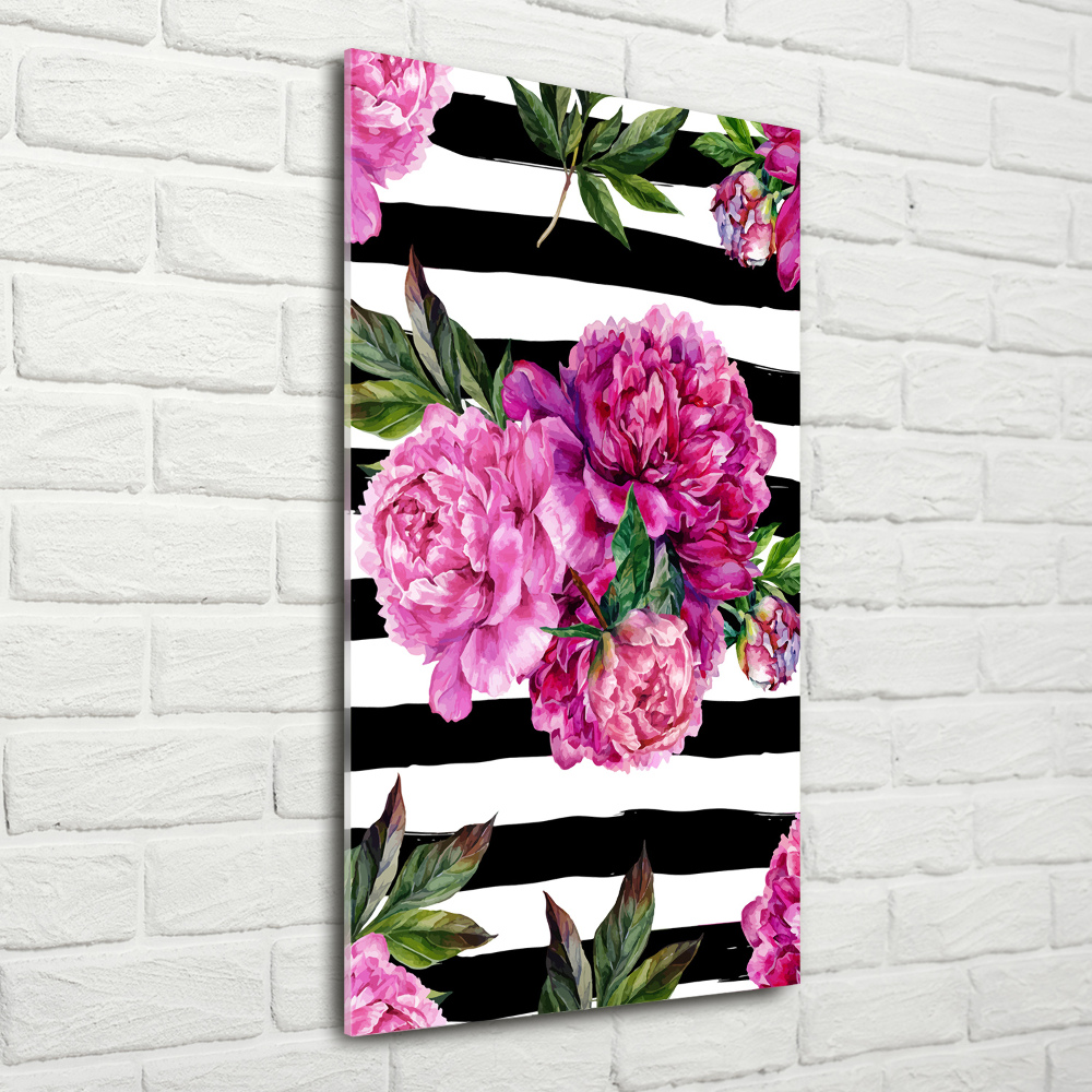 Tableau en acrylique Pivoines fleurs