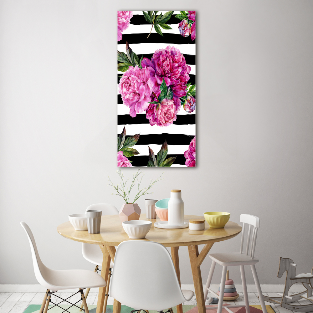 Tableau en acrylique Pivoines fleurs