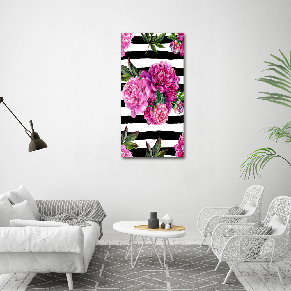 Tableau en acrylique Pivoines fleurs