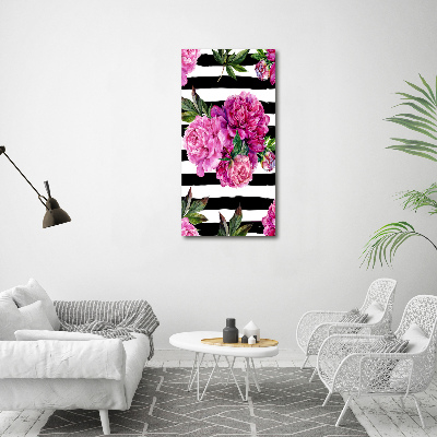 Tableau en acrylique Pivoines fleurs