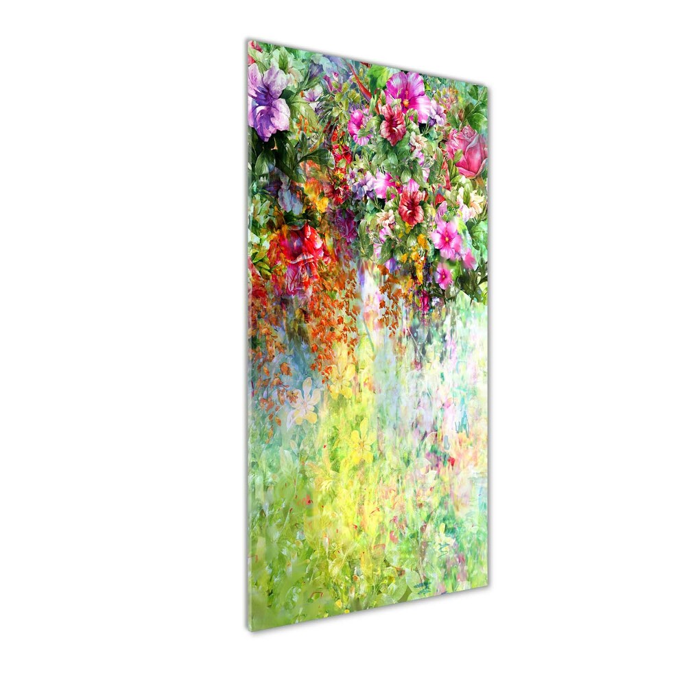 Tableau acrylique Fleurs colorées plantes